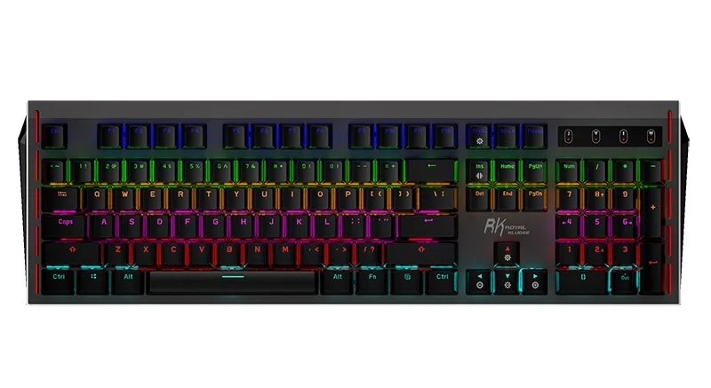 Royal Kludge RK Mirage USB Проводная эргономичная Механическая игровая клавиатура с подставкой для рук черная, синяя, красная, коричневая ось