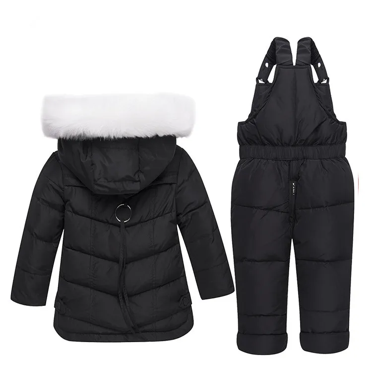 Комплект зимней одежды для детей 12 мес.-4 лет, зимний комбинезон для маленьких девочек, пуховая куртка для девочек, пальто для мальчиков, одежда, утепленный лыжный зимний костюм