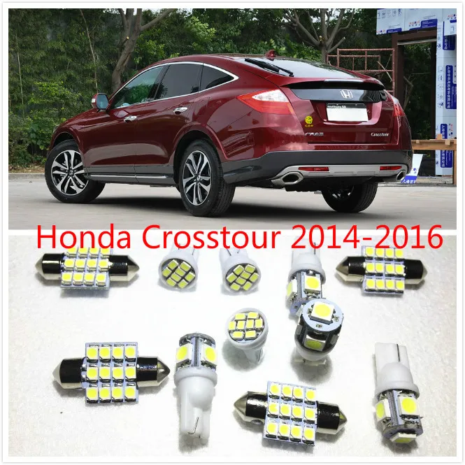 11 set White LED Lights Interior Package Map Dome For Honda Crosstour
