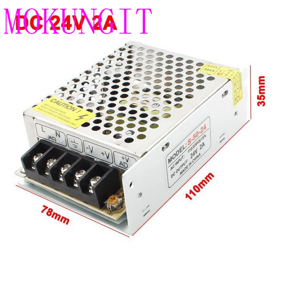 AC 100 V-240 V DC24V 2A машинка для стрижки 48 Вт Напряжение трансформатор для Светодиодный контрольная полоса СВЕТОДИОДНЫЙ выключатель светодиодный Дисплей, 24V2A переключатель Питание