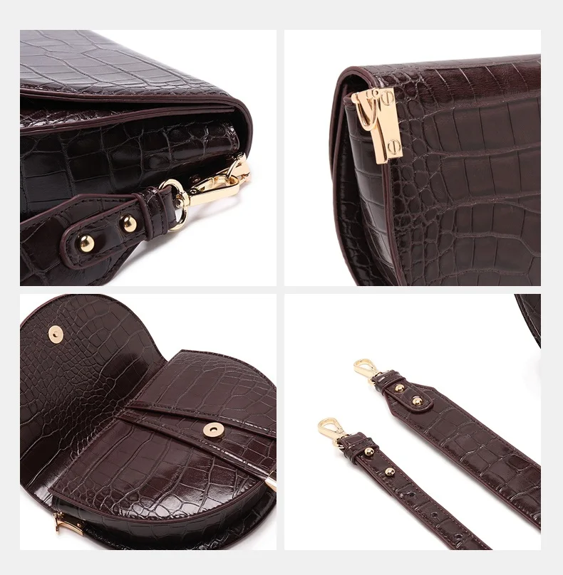 Ceny NIGEDU Fashion Alligator torebka podsiodłowa damskie torebki na ramię luksusowy design okrągła torebka damska Messenger torby torebki damskie