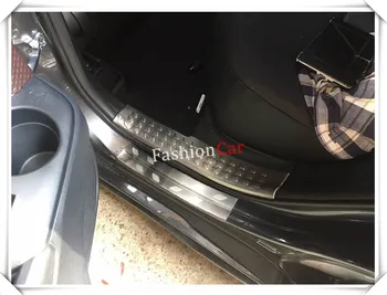 

Inner & outer Stainless door sill scuff plate threshold plate cover For Toyota C-HR 2016 2017 2018 Auto Accessories
