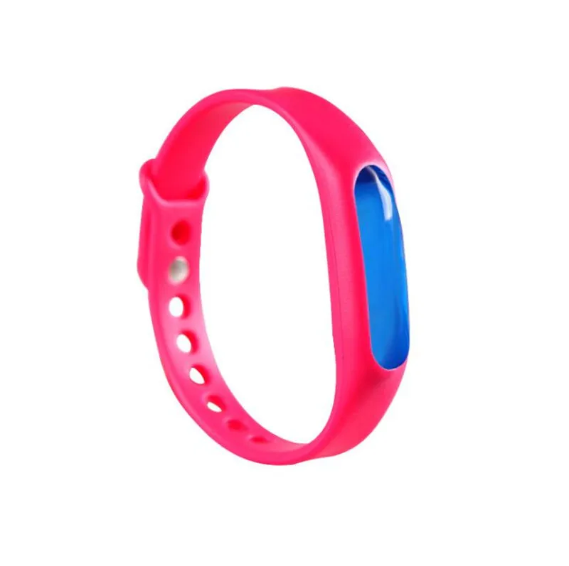 Colorful Environmental Protection Silicone Wristband Summer Mosquito Repellent Bracelet Anti-mosquito Band Safe for Children - Color: Red