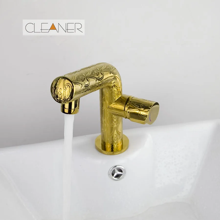 

Luxury Bathroom Faucet Fast Shipping Deck Mounted Basin Sink Golden Polished Faucet Single Lever Vanity Sink Mixer Water Tap