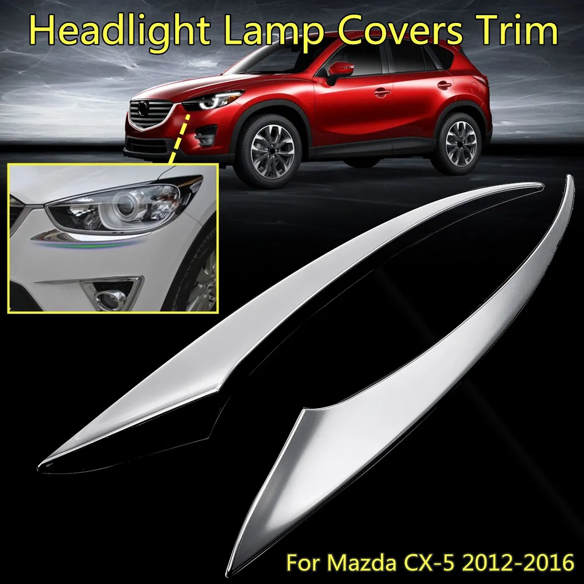 for Mazda CX 5 2012 2013 2014 2015 2016 CX5 Chrome Head Light Lamp