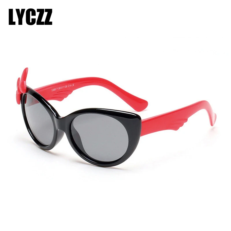 LYCZZ 2019 детские милые кошачий глаз солнцезащитные очки Новые легкие TR90 солнечные в