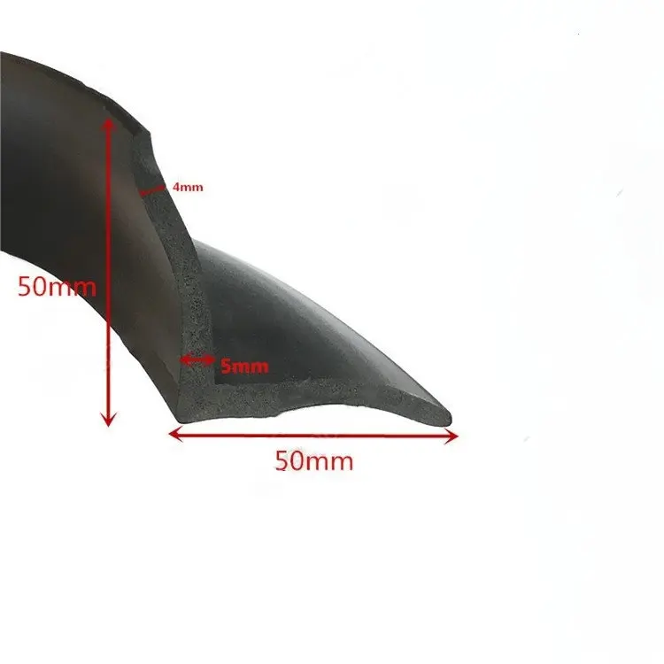 Резиновая уплотнительная прокладка L для автомобильного шкафа из стекла, металла, дерева, панель, край, уплотнитель, щит, черный, зеленый - Цвет: 50x50x5mm