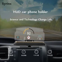 Novo suporte do telefone do carro suporte gps espelho suporte de navegação multi-função dobrável windscreen projetor hud head-up display