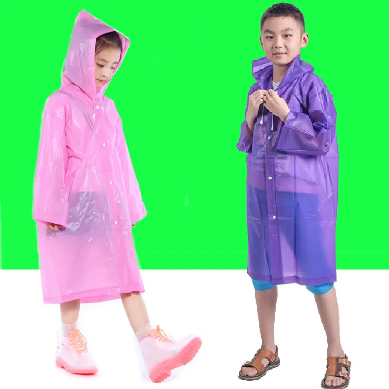 Многоразовый детский дождевик непромокаемое пончо с капюшоном|poncho rainwear|children