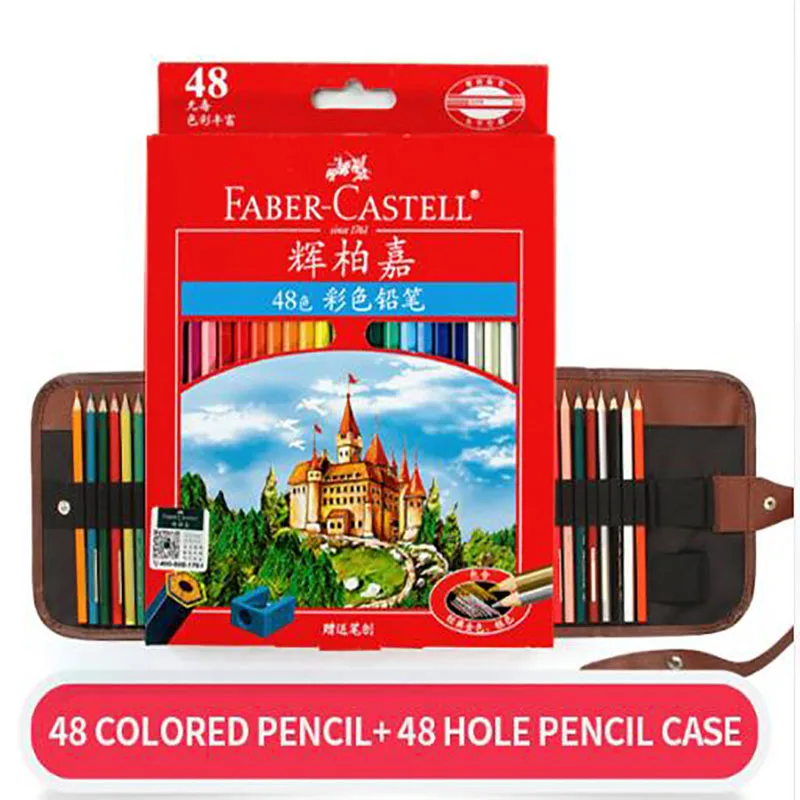 Tanie Kolorowy ołówek z torbą profesjonalne malowanie artystyczne kolor oleju pióro z torbą do rysowania szkic szkolne