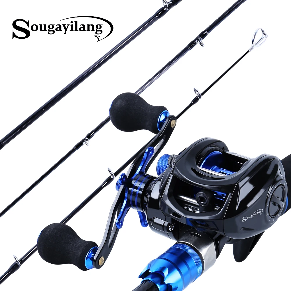 Sougayilang 2.1m <b>Fishing</b> Pole and Baitcasting Reel Combo ...