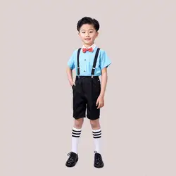 Детский костюм 2018new стиль Детский хор производительности одежда детей девушки цветка платье костюмы для мальчиков из 4 предметов костюм