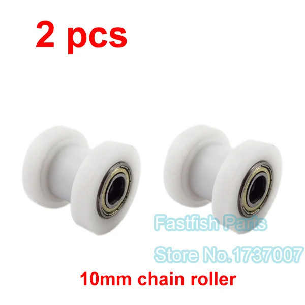 2 pcs/pack 10mm Chain Roller White Motorbike For XR CRF 50 KLX110 SSR Thumpstar Pit Dirt Bikes