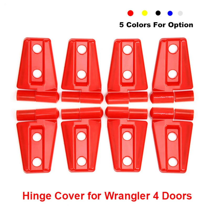 Black Red Blue Yellow Golden Chrome ABS Door Hinge Covers ...