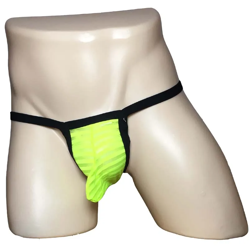 jockey underwear for men Sexy Lingerie Men Low Rise Sheer Stripe Open Butt Briefs Breathable T-Back G-string Gay Erotic Underwear See Through Thongs XXL boxer shorts