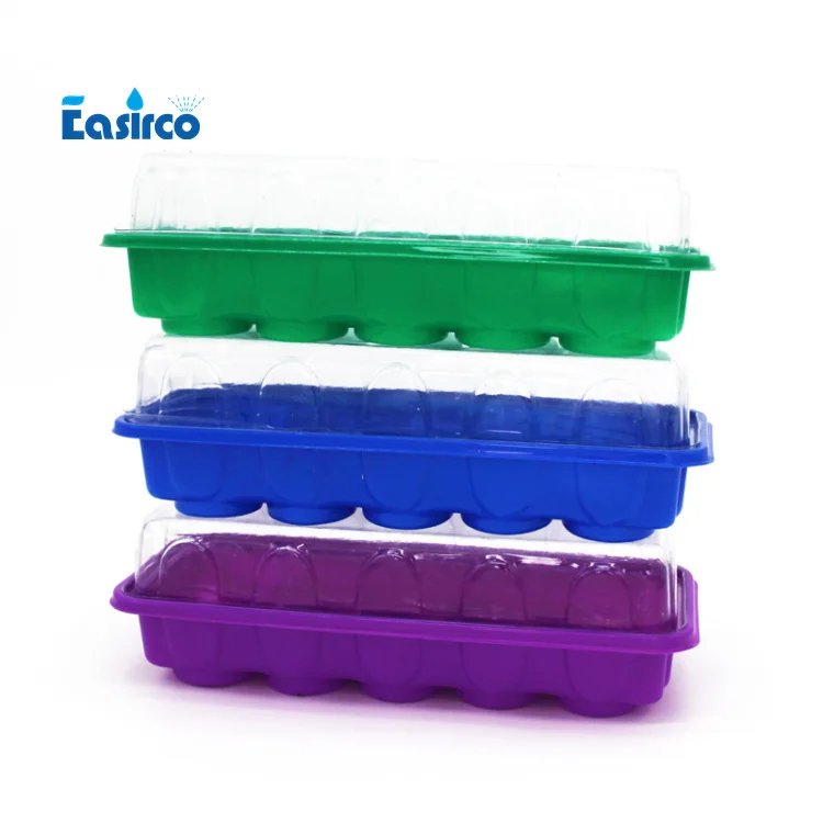 (4pcs pack) Nursery Seed Starting Trays with10 Cells, Seeding tray Plug