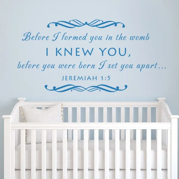 Baby Nursery Wall Decal Before I Formed You In The Womb Baby Nursery Wall Decal Before I Formed You In The Womb Scripture 58 X28 Stickers From Home Garden On Aliexpress