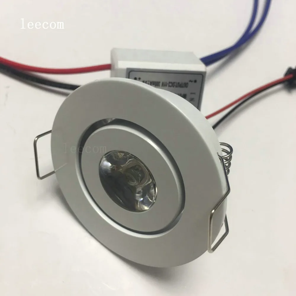 

20pcs/lot Mini LED Cabinet Spotlights 95-265v CREE LED Recessed Cabinet Spot light Diameter 52mm Include Led Driver