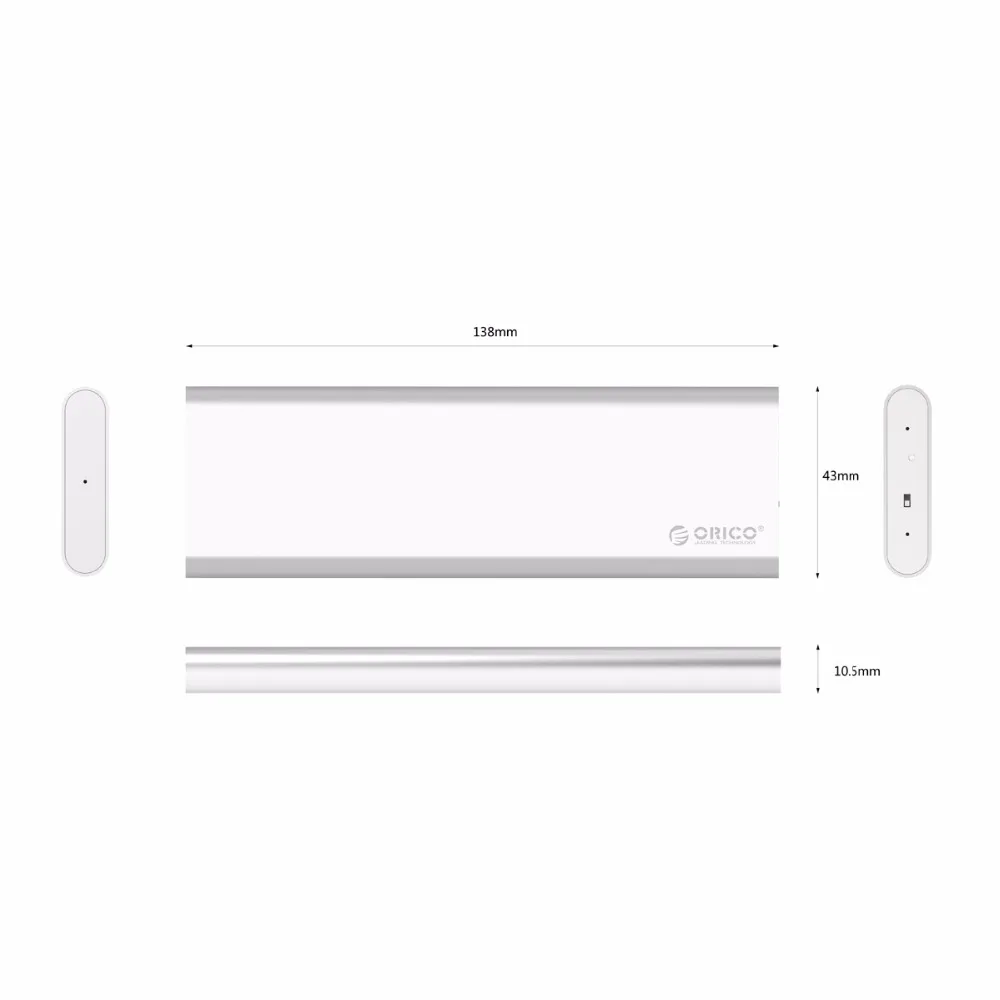 Алюминиевый корпус ORICO с двумя разъемами mSATA Type C SSD USB3.1 GEN2 поддержка 10 Гбит/с