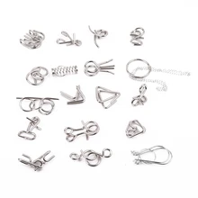 18 шт./компл. металлический магический провод головоломки игрушки головоломки для детей и взрослых развития интеллигентая(ый) детей раннего образования-990893