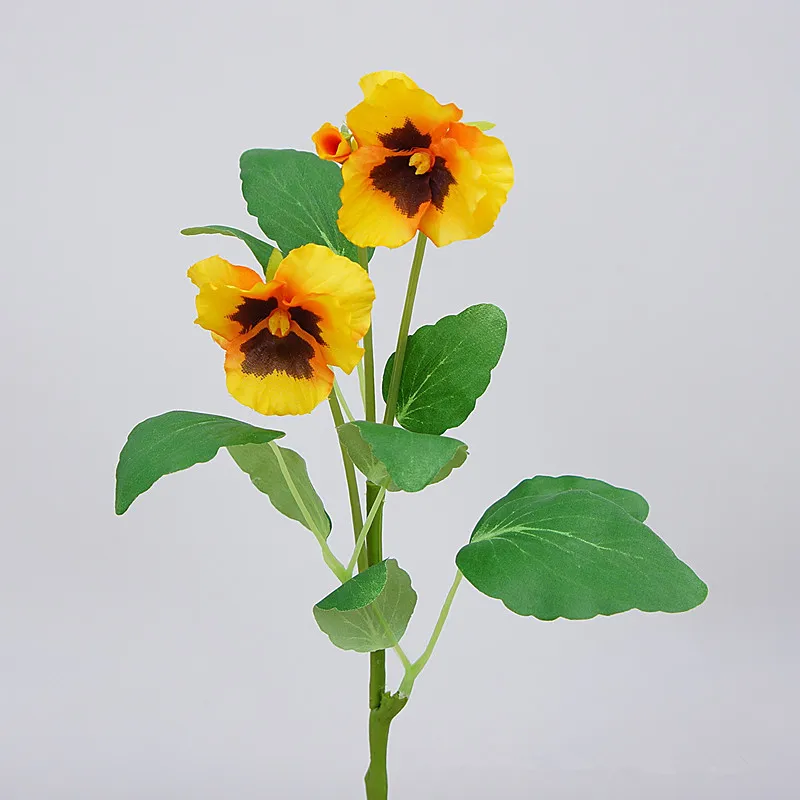 JAROWN Artificial Pansy Silk Flowers Moth Phalaenopsis Orchid Arrangement for Home Office Wedding Decoration (8)