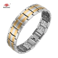 Moocare из магнетита германия браслет титан розовое золото мощность здоровья ручной цепи для мужчин стресс рельефные ювелирные украшения браслет