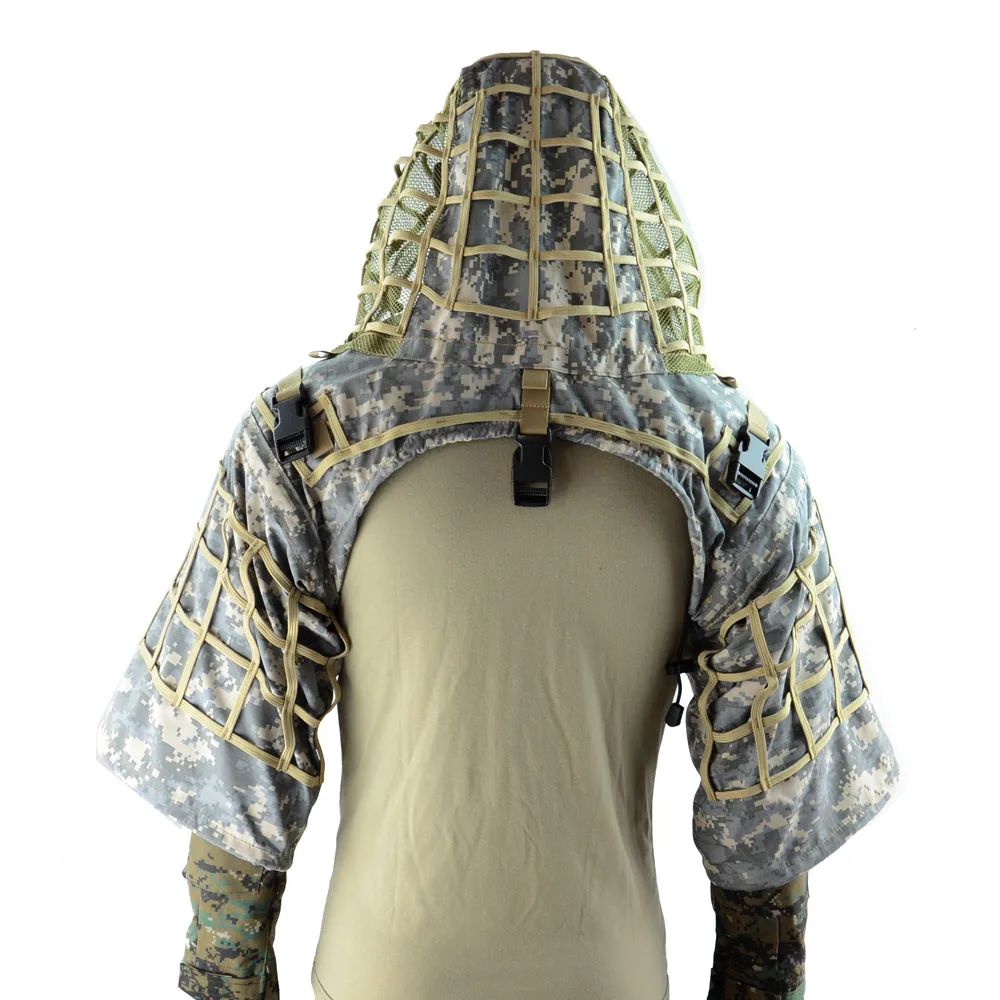 ROCOTACTICAL Ghillie Suit Foundation Ripstop Sniper Ghillie Viper Hood Woodland /ACU/Digital Woodland ghillie suit