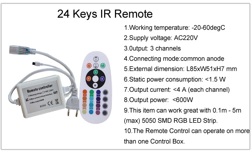 220 В RGB контроллер 110 В для светодиодной ленты 5050 IP67 tiras лента+ пульт дистанционного управления RF IR с сенсорной панелью+ шнур US by DHL 40 комплект