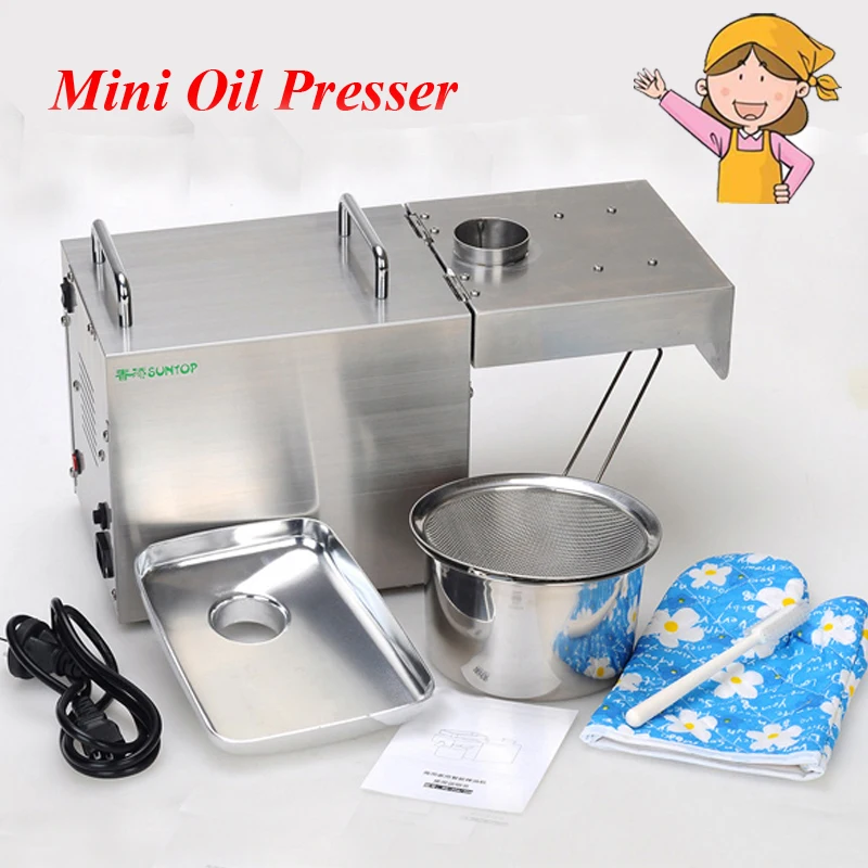 Hot/Cold Oil Press Machine Electric Home Nuts Seeds Oil Presser