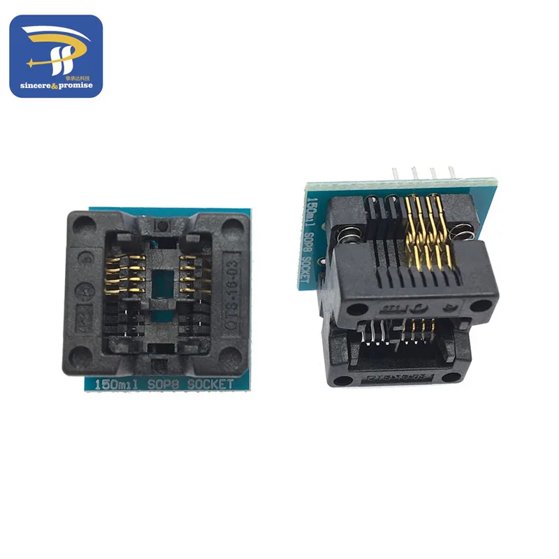 SOP16 для DIP8 широкофюзеляжный сиденье широкий 150mil 200mil 208mil 209mil 300mil программист SOP8 разъем адаптера для EZP2010 EZP2013 CH341A - Цвет: 150mil