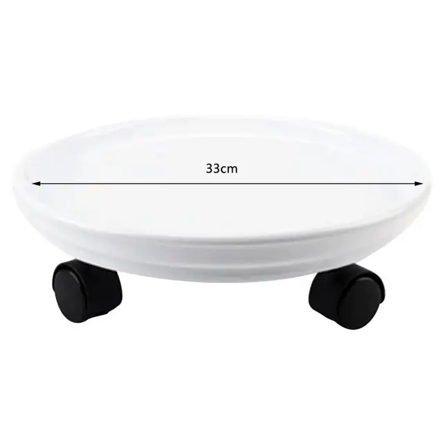 Removable Flower Pot Tray Universal Wheels Round Plastic Tray Heavy