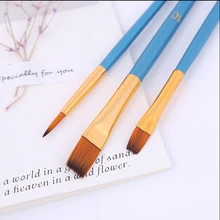 YDNZC 3 шт./компл. ручка для черчения кисти маркеры кисть для рисования плоская кисть для акварели/масла/гуаши/акриловая живопись набор