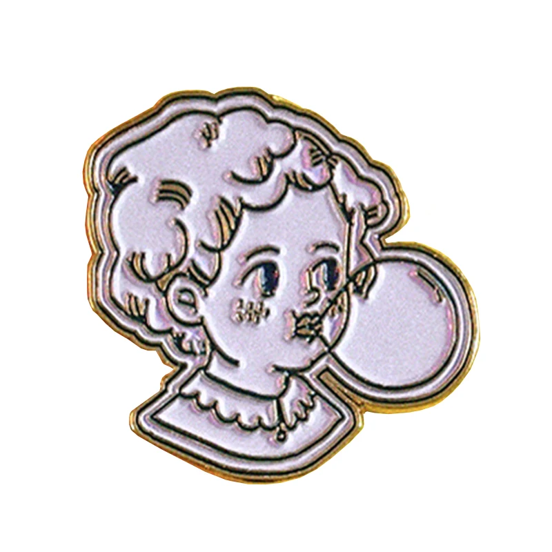 

Neon Wilderness Bubble Gum Series Blowing Bubble Girl Enamel Pin