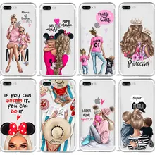 Модный милый чехол для телефона mama of girl boy Super mom baby для iphone XR 7 6 6s 8 Plus 5 5S X XS MAX, чехол из ТПУ для iphone 11 pro max
