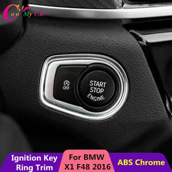 

1 Piece Aluminum Car Ignition Key Protection Ring Trim Star Stop Enginer Key Sticker For BMW X1 F48 2016 2017 Accessories
