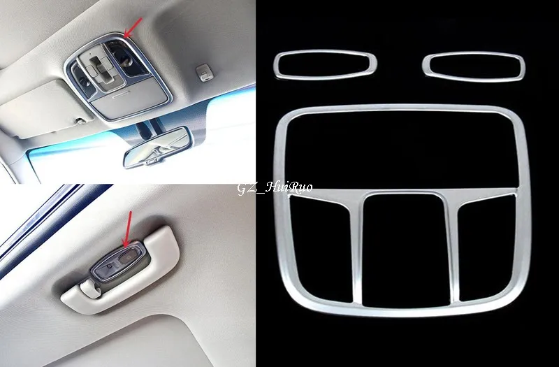 3pcs Roof Dome Front + Rear Reading Light Cover Trim For Kia Optima K5