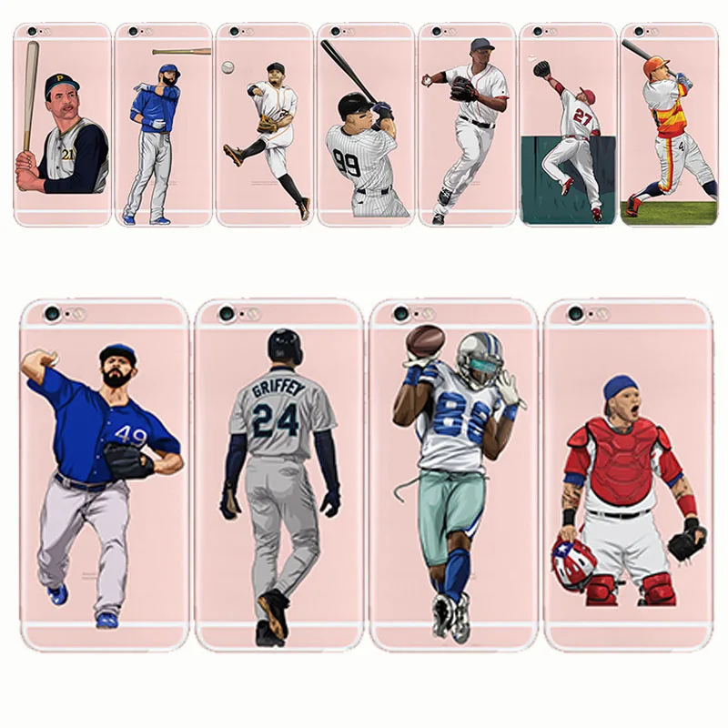 baseball pattern design mobile cover soft transparent tpu silicone cell phone case for iPhone 5 5S
