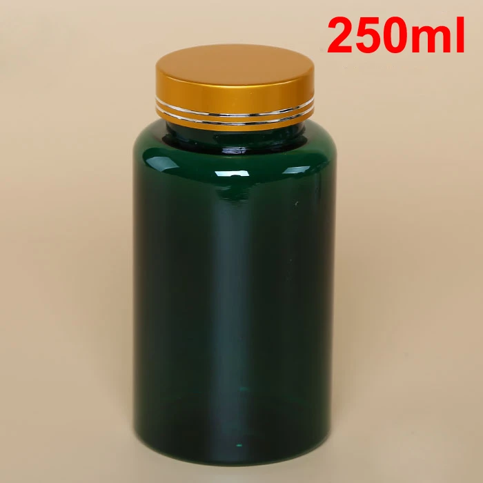 100PCS 250ML 250CC Translucent Dark Green Color PET Bottle Plastic 100PCS 250ML 250CC Translucent Dark Green Color PET Bottle Plastic