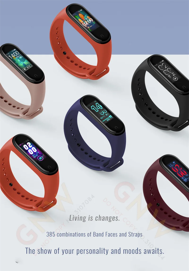 Xiaomi Mi Band 4 Smart Band 4 [стандарт/NFC/Мстители] Браслет фитнес-браслет управление музыкой AMOLED сенсорный экран