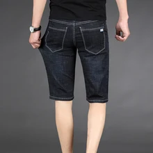 VROKINO летние новые стильные мужские повседневные шорты, джинсы Стильные и тонкие мужские Стрейчевые джинсы, брендовая одежда 38 40 42