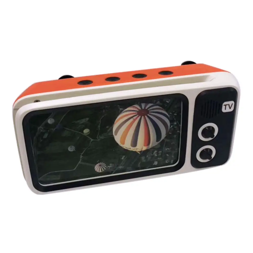 SHOOT PTH800 Retro TV Mini Portable Wireless Bluetooth Super Bass Speaker Phone Holder SHOOT PTH800 Retro TV Mini Portable Wireless Bluetooth Super Bass Speaker Phone Holder