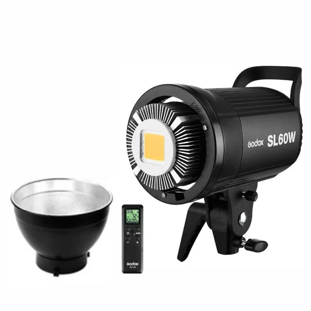 Godox SL 60W 5600K LED Foto лампа Bowens Светодиодная для видеосъемки Для фото телефона DSLR
