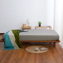 Fitted Sheet solid color Skin friendly cotton Bed Sheet With Elastic Band mattress covers Queen Size