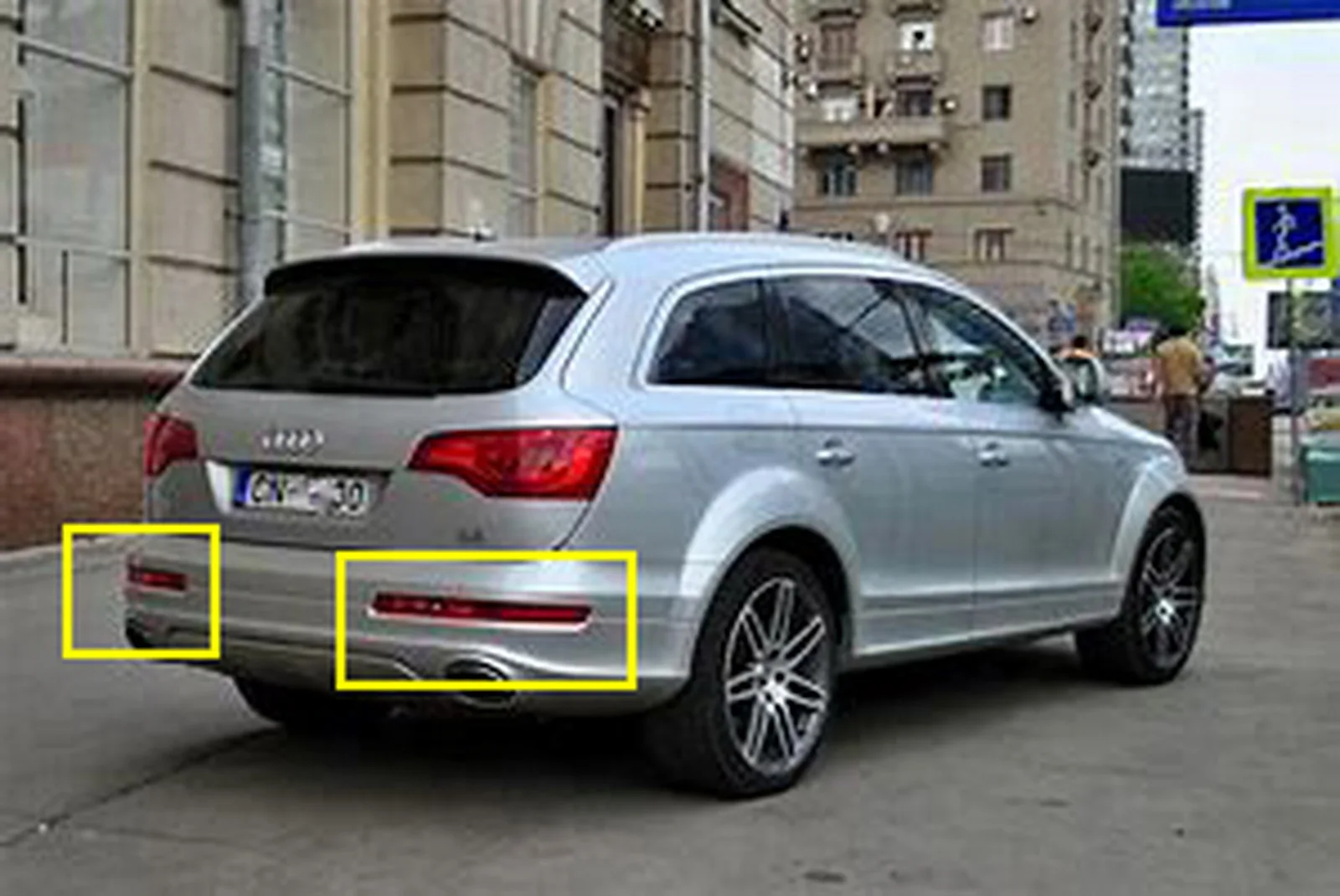 ANGRONG 1 пара для Audi Q7 задний бампер отражатель задний тормоз Стоп-светильник лампы w/лампы 2006-15