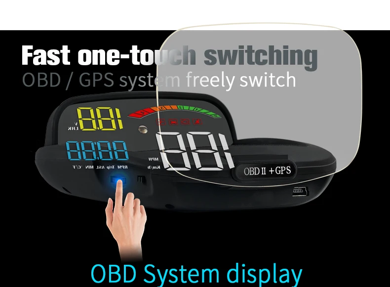 Новейшая модель; C800 с HD объектив reflectiion лобовое стекло проектор OBD2 II EUOBD HUD Дисплей превышение скорости Предупреждение Напряжение сигнализации