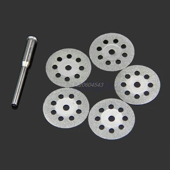 

5PCS 22mm Mini Sharp Rotary Diamond Cutting Discs Disks Dremel Tools With A Rod R06 Whosale&DropShip