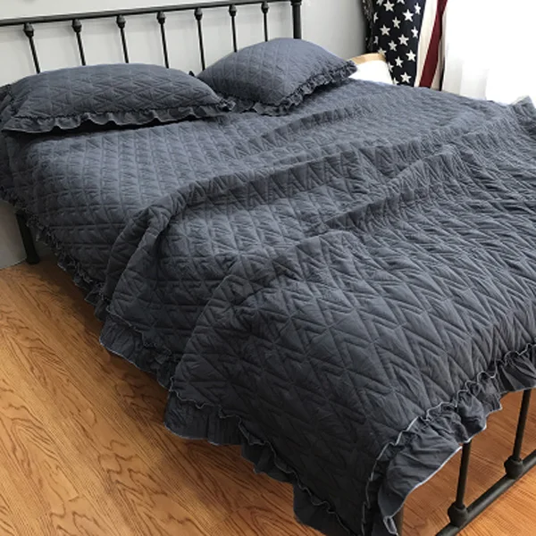 Black air conditioning quilt washed cotton summer cool quilt solid