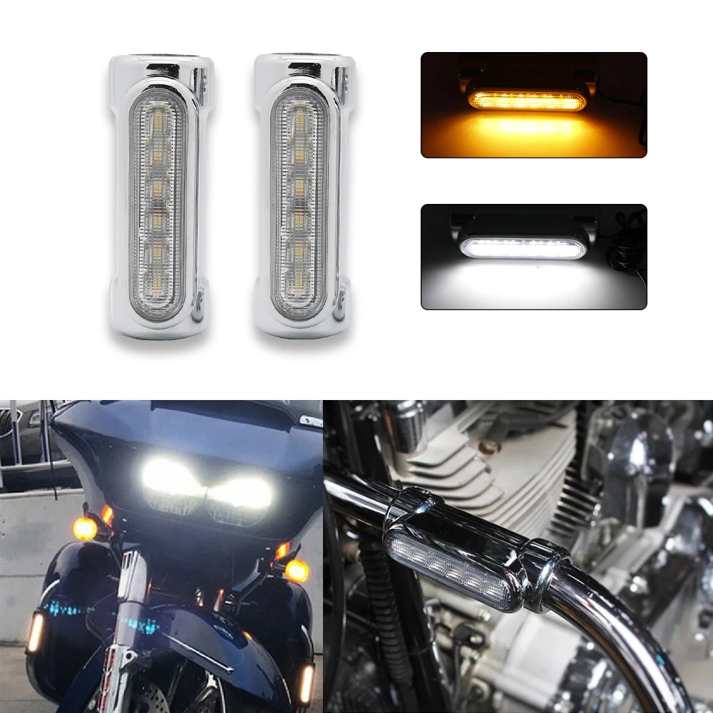 

LED Highway Bar Switchback Driving Light For Crash Bars for Harley Touring Models For victory