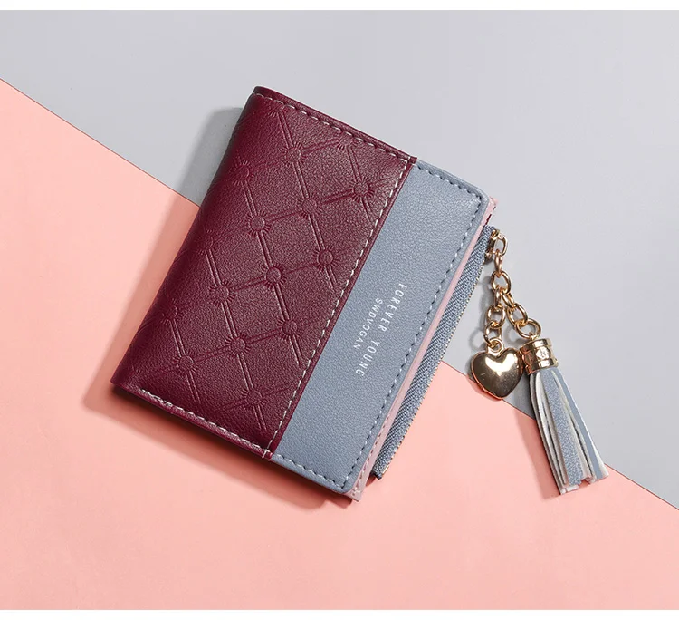 PU Leather,wallet female,wallet female women zipper,Fashion,Casual,Vintage,Black,Red,Brown,Blue,Pink wallet female leather (10)