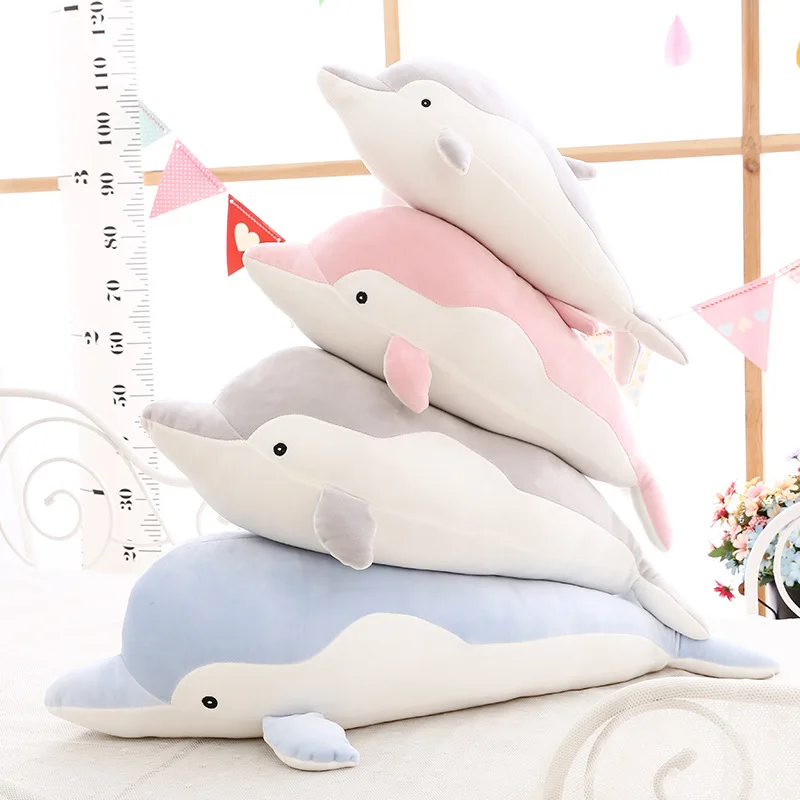 50 см Плюшевые игрушки Мягкая и модная Подушка с дизайном «Дельфин» Дети Детские игрушки подушка для мальчиков девочки животные для